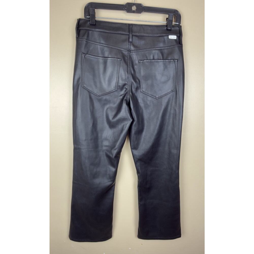 Dear John Jeanne Cropped Flare Mid Rise Vegan Leather Pants Women’s Size 29 - Picture 5 of 14